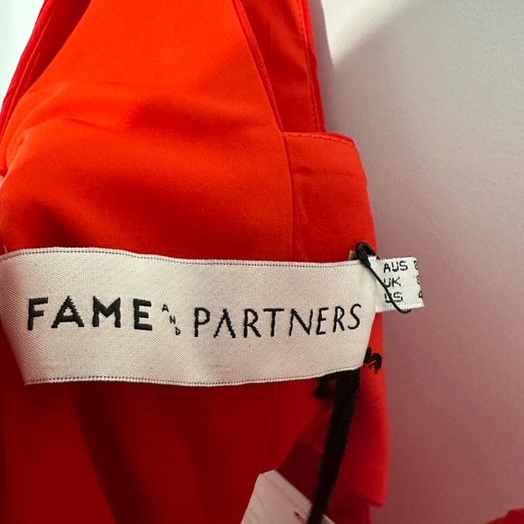 NWT Fame and Partners Side Cut Out Red Floor Length Gown Dress - Picture 2 of 4